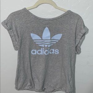adidas grey and blue shirt!
